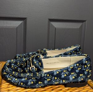 CAbi Carnaby Floral Velvet Loafer Shoes